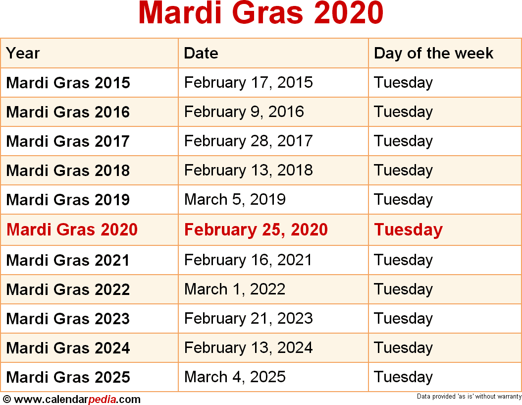 new orleans calendar of events 2020